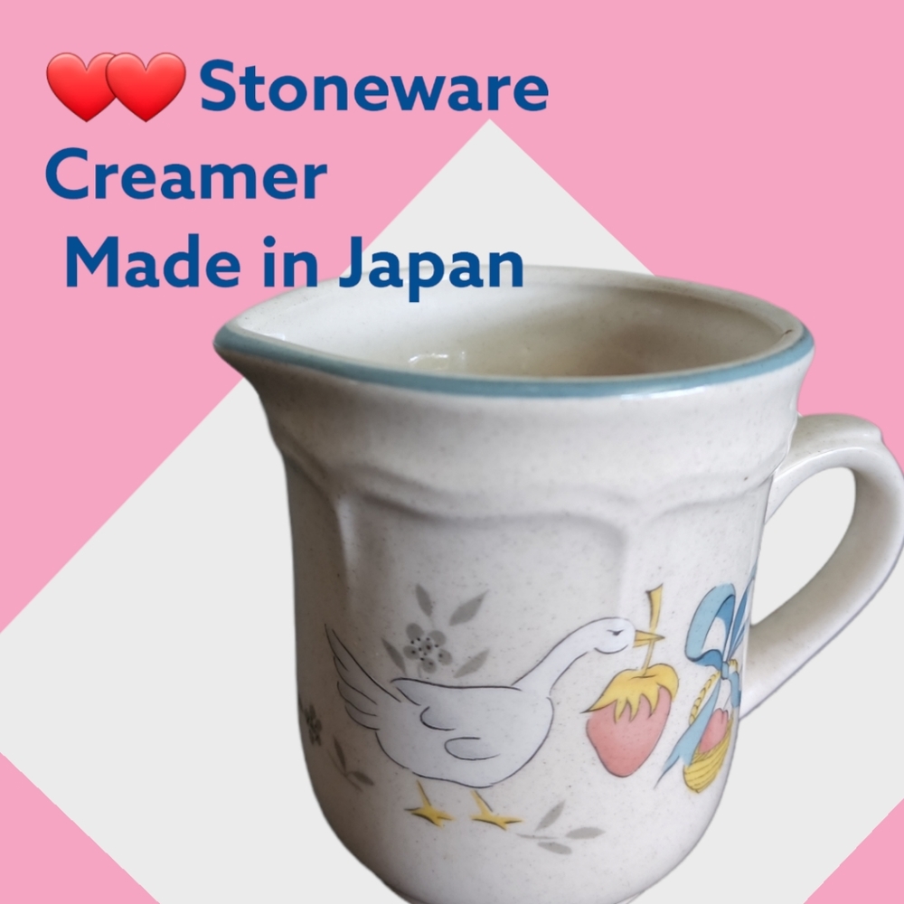 International Marmalade Stoneware White Goose  coffee Creamer container